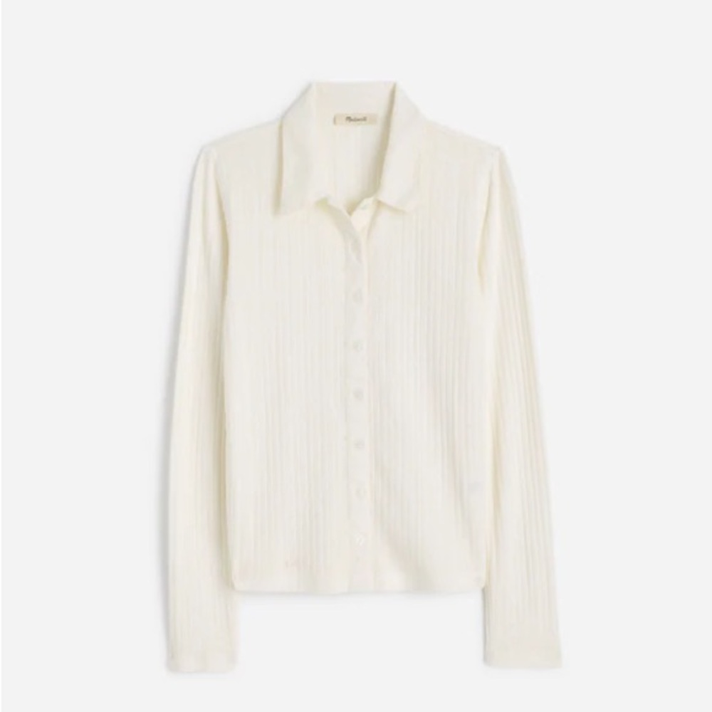 NWT Madewell Cream Button-Down Women's Shirt